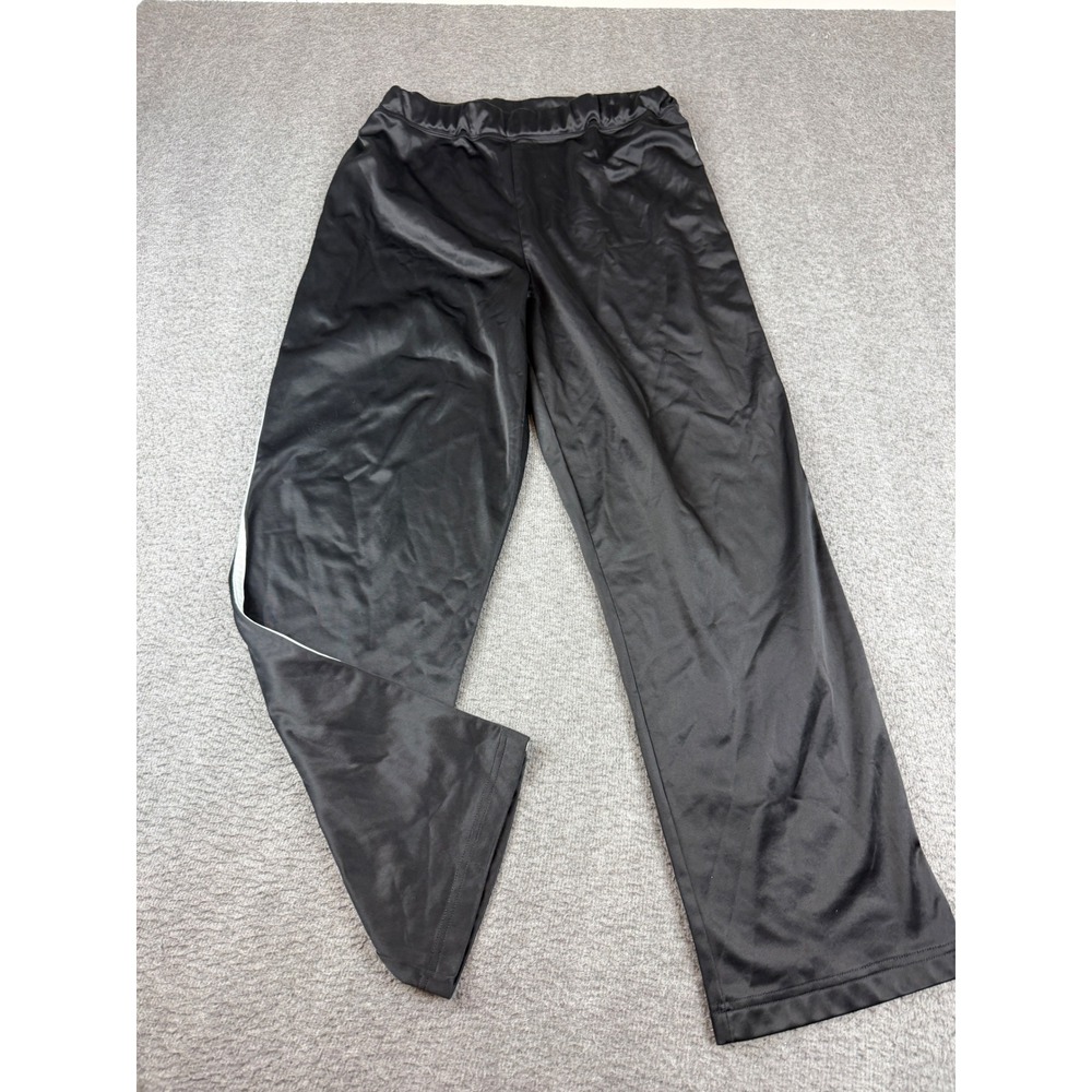 Beaux Art Track Pants Men's Large Black White Stripe Elastic Waist Sportswear